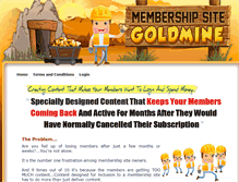 Tablet Screenshot of membershipsitegoldmine.com